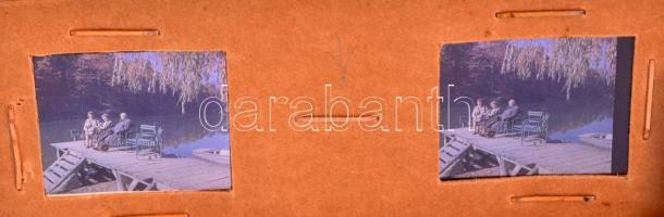 Amatőr sztereó diapozitívek kis dobozban