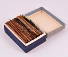 Amatőr sztereó diapozitívek kis dobozban