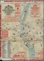 1932 Székesfővárosi Autóbuszüzem - térképes tájékoztató az autóbuszvonalakról