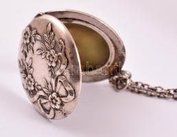 Ezüst (Ag.) nyaklánc fényképtartós medál, jelzett, nettó:8,8 g