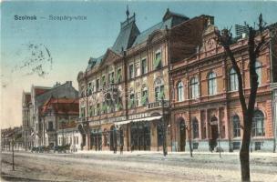 1916 Szolnok, Szapáry utca, Nemzeti szálloda, kávéház és étterem, Ipartestület (ázott / wet damage)