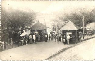 1936 Szeged, városi partfürdő, strand, kerékpár, emberek úszódresszben. photo