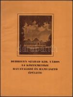 cca 1940 Debreceni Szabad Kir. Város Uj köztemetője Ravatalozó és Hamvasztó Épülete  é.n. 24p. sok képpel