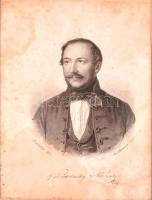 cca 1860 Vörösmarty Mihály portréja. Barabás Miklós festménye után készült rézkarc. 11x17 cm Üvegezett keretben