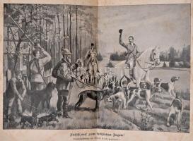 Krichler: Der Jagdhund. Lipcse, [1894], Otto Klemm. Díszes, kissé sérült vászonkötésben