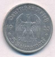 Német Harmadik Birodalom 1935A 5M Ag "Hindenburg" T:2,2-
German Third Reich 1935A 5 Mark ...