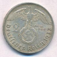Német Harmadik Birodalom 1937A 2M Ag "Hindenburg" T:2 German Third Reich 1937A 2 Mark Ag &...