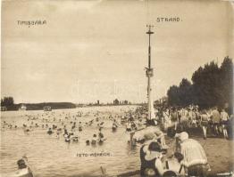 1938 Temesvár, Timisoara; strand, fürdőzők / bathing people. Weinrich photo (vágott / cut)