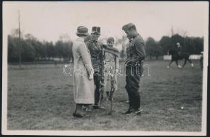 1935 Keszthely, Kayser Vilmos huszárezredes fotója, fotólap, 9x13 cm