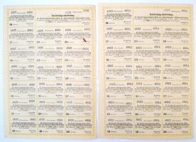 Aszód 1922. "Az Aszódi Kereskedelmi Bank és tTakarékpénztár Részvénytársaság" két, névre s...