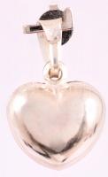 Ezüst(Ag) szív medál, jelzett, h: 2 cm, nettó: 1,7 g