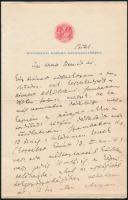 1921-1931 Újságok fejléces levélpapírjaira írt levelek (Budapesti Hírlap, Ujság, Országos Erdészeti ...