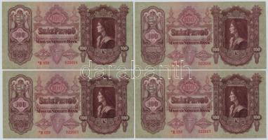 1930. 100P (4x) sorszámkövetők, csillagos sorszám T:i,I-