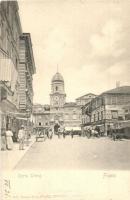 Fiume, Rijeka; Torre Civica / clock tower, shop of M. Weiss