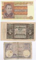 6db-os vegyes bankjegy tétel, közte Romania 1920. 5L T:II-III- 6pcs of various banknotes, including Romani 1920. 5 Lei C:XF-VG