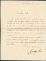 1940 Zilah, Gyógyszertárcseréről szóló személyes hangvételű levél