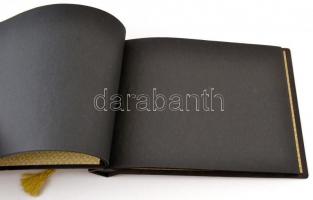 Emlékeim, aranyozott zsinórfűzéses harántalakú egészvászon képalbum, használatlan, szép állapotban, ...