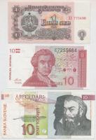 Vegyes 6db-os horvát, csehszlovák és bolgár bankjegy tétel T:II-III
Mixed 6pcs Croatian, Czechoslov...