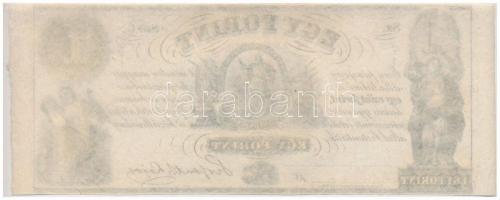 1852. 1Ft "Kossuth bankó" kitöltetlen "G", ívszéllel T:I- 
Hungary 1852. 1 Fori...