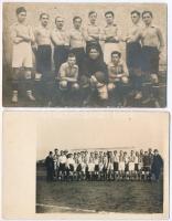 10 db RÉGI 1900-as évek eleji fotó képeslap beazonosítatlan labdarúgó csapatokkal, focisták / 10 pre...