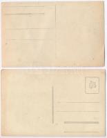 10 db RÉGI 1900-as évek eleji fotó képeslap beazonosítatlan labdarúgó csapatokkal, focisták / 10 pre...