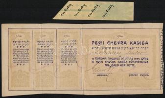 1909 A pesti chevra kadisha igazolása éves tagsági díj befizetéséről