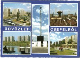 Budapest XXI. Csepel - 5 db modern használatlan képeslap / 5 unused modern postcards