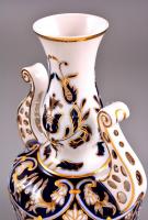 Hollóházi díszváza, kézzel festett, jelzett, hibátlan, m: 26 cm