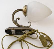 Dekoratív fém falikar, burával, 19x27 cm