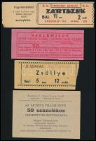 Vegyes okmány tétel: különféle belépőjegyek (állatkert, színház, stb.)