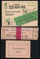 Vegyes okmány tétel: különféle belépőjegyek (irodalmi est, színház, stb.)