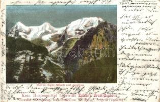 5 db RÉGI hosszúcímzéses külföldi városképes lap / 5 pre-1905 European town-view postcards; Schloss Rabenstein, Jungfrau, Mariazell, Weiz, Maria Trost