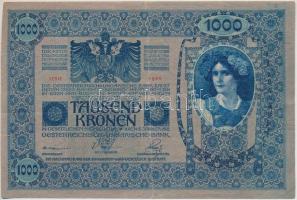 1902. 1000K piros "MAGYARORSZÁG" körbélyegzővel T:III,III- kis szakadás