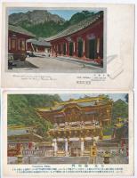 4 db RÉGI távol-keleti városképes lap, közte 2 minilap / 4 pre-1945 town-view postcards from the Far...