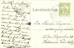 1907 Parajd, Praid; Vasútállomás, Pályaudvar, gőzmozdony, vagonok. Kiadja Stein J. / Bahnhof / railw...