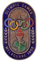 Ausztrália 1956. Olympic Games - Melbourne zománcozott fém jelvény, hátlapon 2809 sorszámmal és K.C. LUKE MELBOURNE gyártói jelzéssel (31x52mm) T:2 / Australia 1956. Olympic Games - Melbourne enamelled badge, with 2809 serial number on reverse and K.C. LUKE MELBOURNE makers mark (31x52mm) C:XF