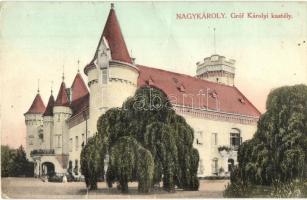 1910 Nagykároly, Carei; Gróf Károlyi kastély. Kiadja Csókás László / castle (fa)