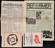 1988-1989 4 db nyomtatvány (Reformer, A magyar október, Reformpárti esték, Irodalmi Újság)