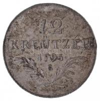 1795G 12kr Ag "Ferenc" (4,96g) T:2 ph. / Hungary 1795G 12 Kreuzer Ag "Francis" (...