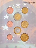 2004. 1c-2E "Euro próbaveretek" (8xklf) fémpénz szettben, díszkiadás T:BU tok előlapján gy...