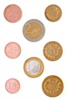 2004. 1c-5E "Euro próbaveretek" (9xklf) fémpénz szett, közte 2004. 5E "Liszt Ferenc e...