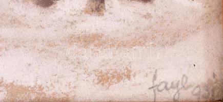 Olvashatatlan jelzéssel: Farakások, pasztell, papír, üvegezett keretben, 15×12 cm