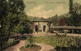 1909 Buziásfürdő, Baile Buzias; József forrás és park. Kiadja Francz József / thermal spring, park, garden (b)