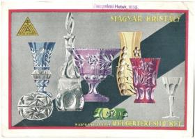 Magyar Kristály. Nagybani eladás Üvegértékesítő KFT. / Hungarian glass and crystal shops advertisement (EK)