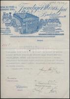 1928 Freudiger Mózes és fiai ruhaneműgyár díszes fejléces számla