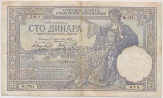 Jugoszlávia 1929. 100D "Karadorde" vízjel T:III
Yugoslavia 1929. 100 Dinara with "Ka...