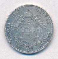 1868GYF 1Ft Ag "Ferenc József / Angyalos címer" Gyulafehérvár T:3 hátlap részben pótolt, f...