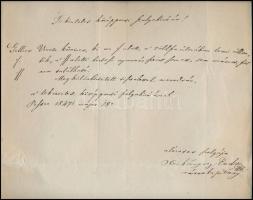 1847 Pest, Szekrényesy Endre (1805-1874) pesti városkapitány kézzel írt, magyar nyelvű levele Pajor Titusz (1807-?) Pest vm. főszolgabírójának hivatalos ügyben