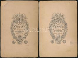 cca 1900 3 db keményhátú kabinet fotó Goszleth István műterméből 12x17 cm