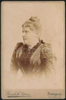 cca 1900 3 db keményhátú kabinet fotó Goszleth István műterméből 12x17 cm